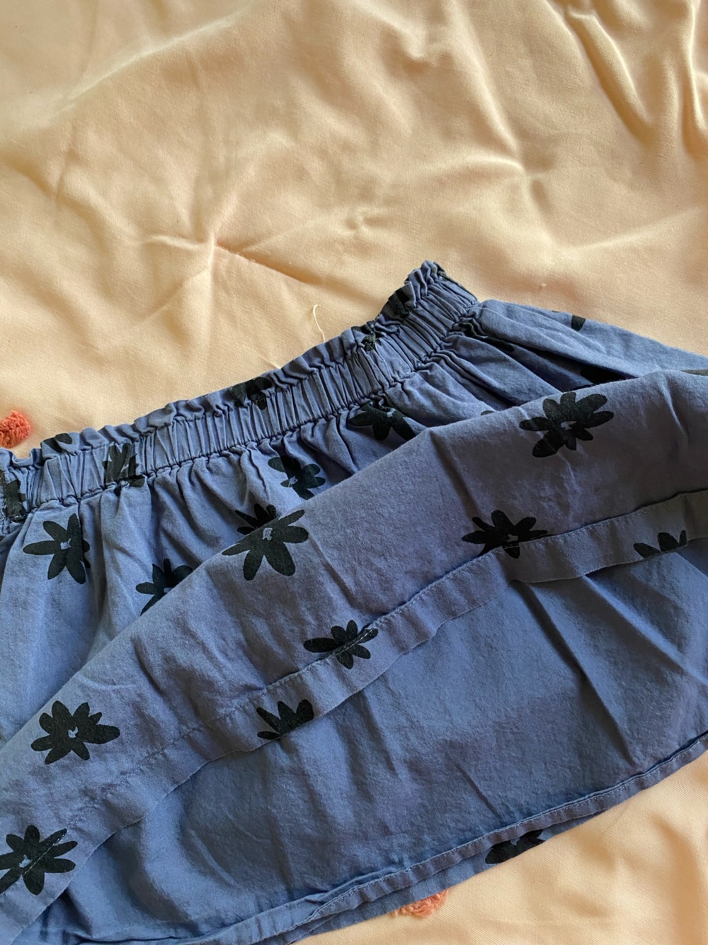 GAP Blue Ruffled Floral-Accent Skirt - Picture 3 of 3